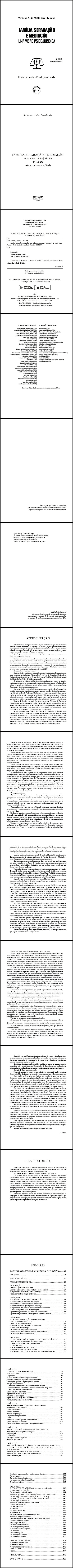 FAMÍLIA, SEPARAÇÃO E MEDIAÇÃO:<br> uma visão psicojurídica